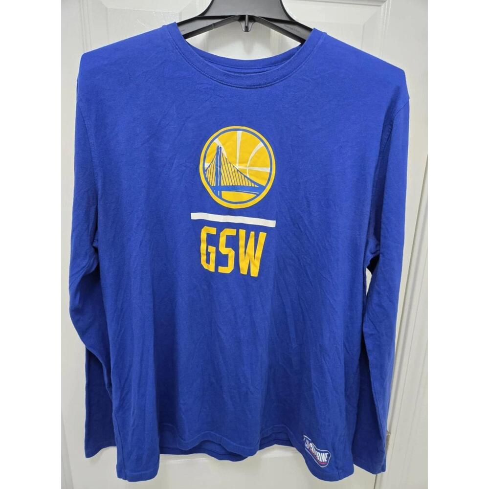 Mens Under Armour Heat Gear Blue Nba Golden State Warriors Long Sleeve